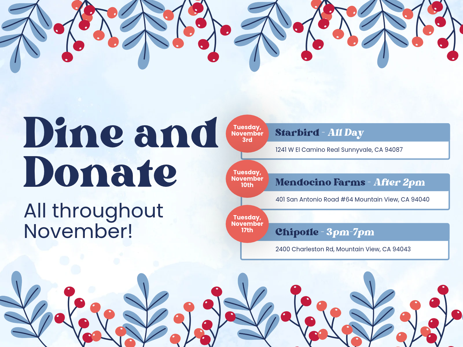 Dine and Donate